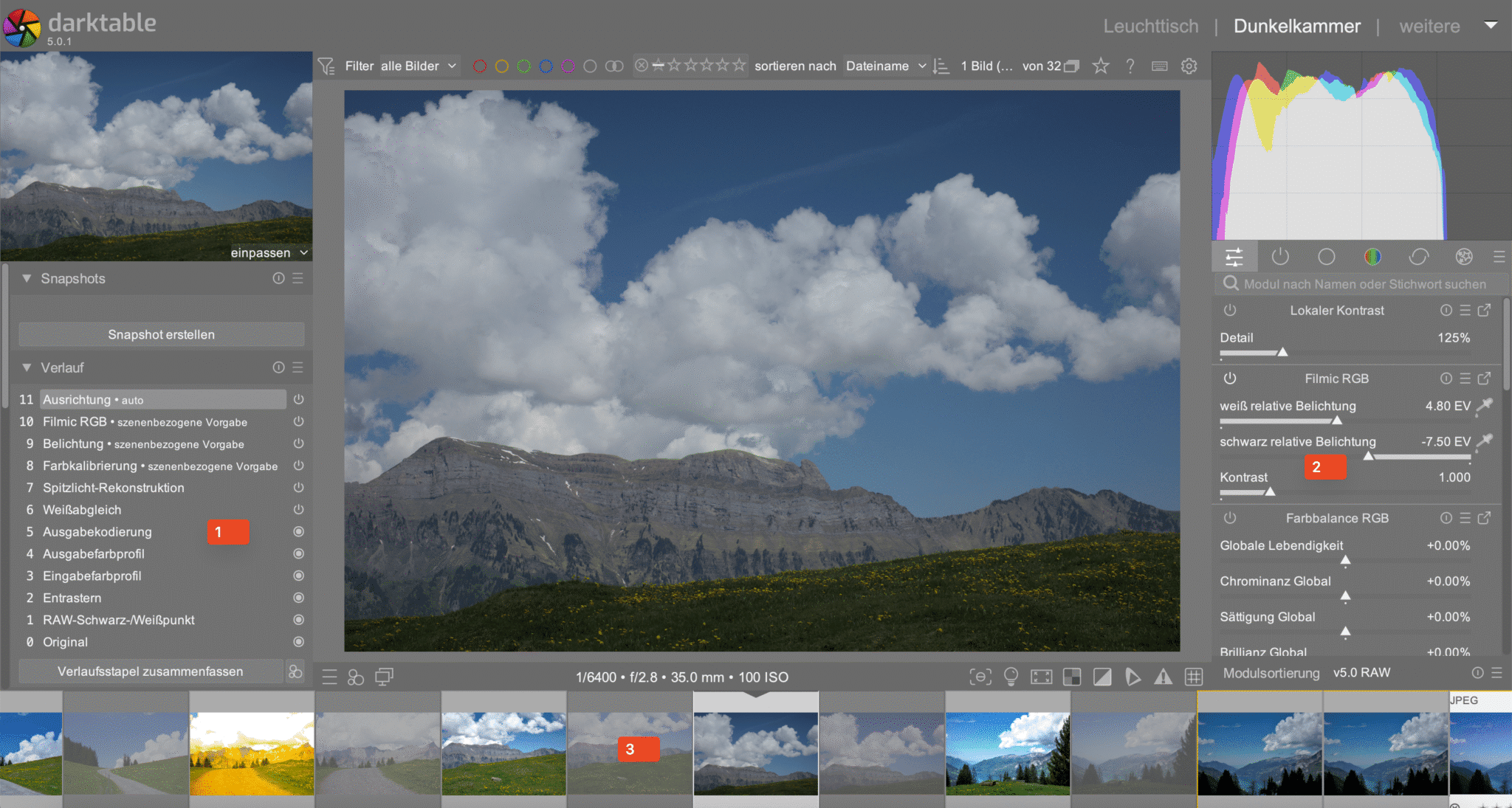 Einstieg in Darktable 9 Darktable