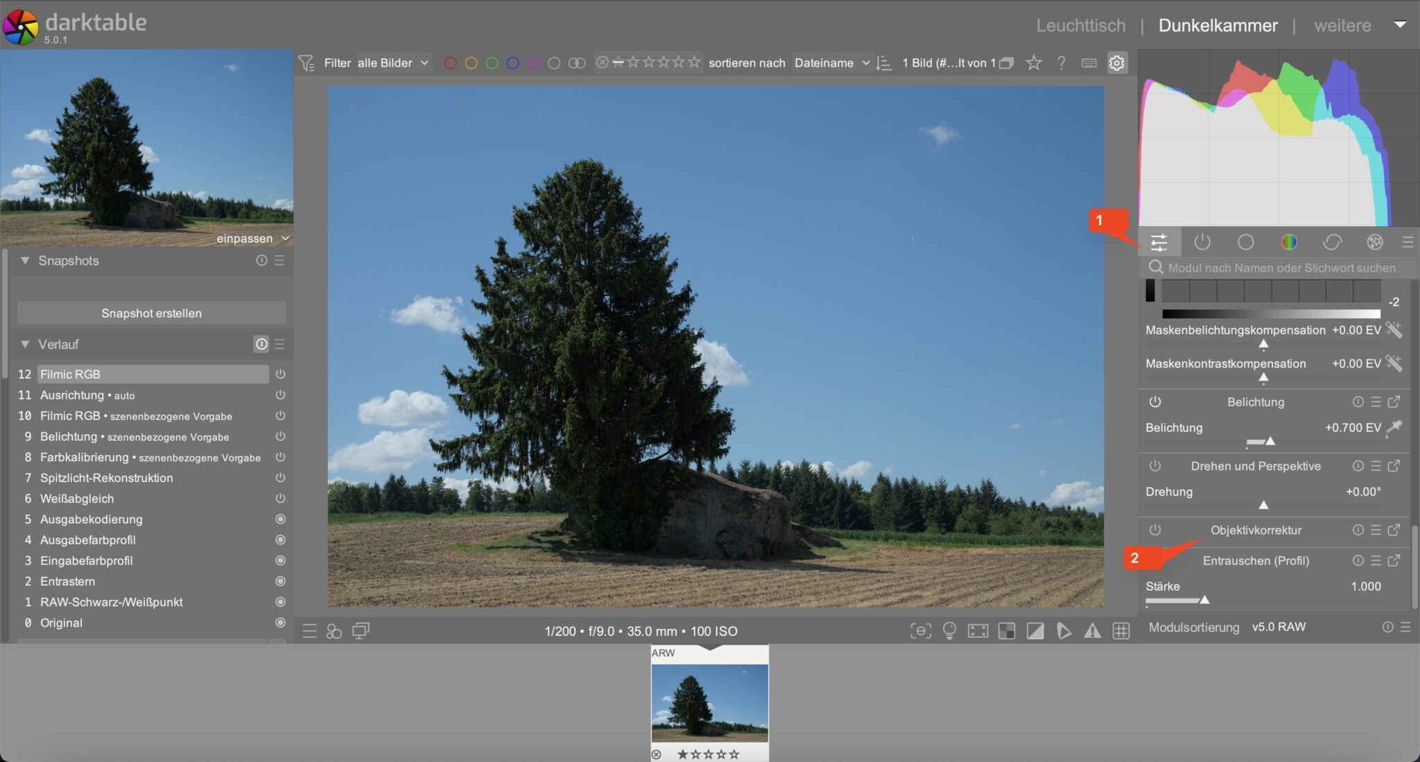 Einstieg in Darktable 12 Darktable Workflow