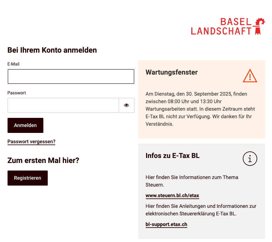 etax steuer software schweiz screenshot