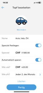 sparziel anpassen zak