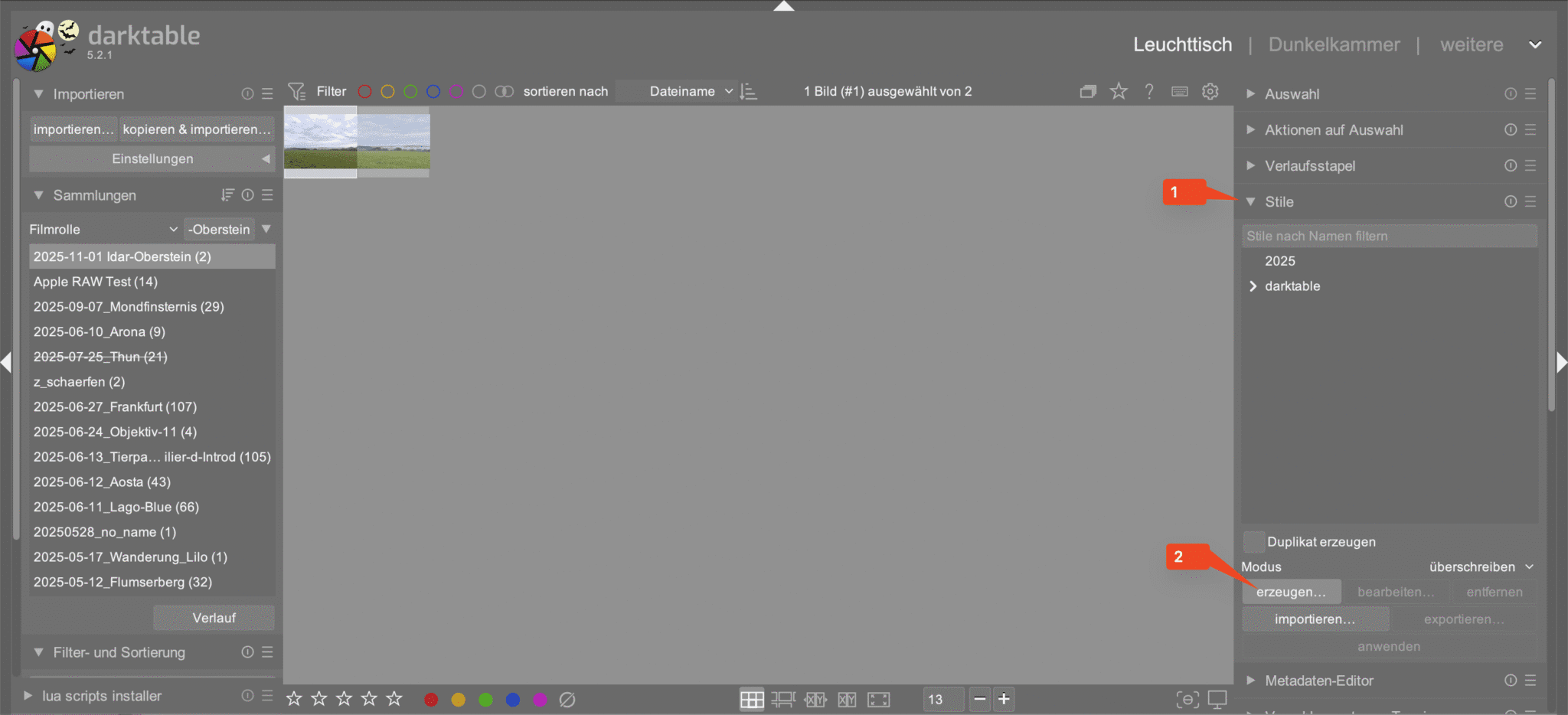 Einstieg in Darktable 24 Darktable Stil erstellen