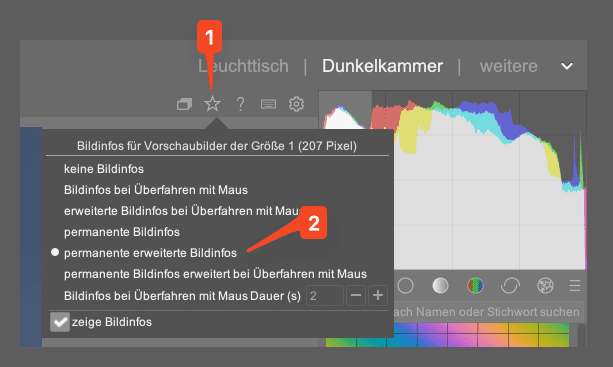 Einstieg in Darktable 26 dateinamen anzeigen
