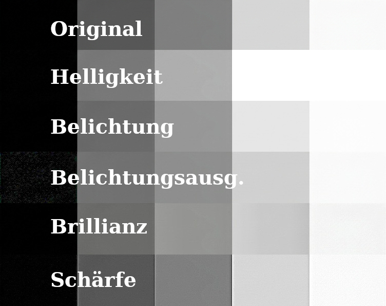 Belichtung / Helligkeit / Brillanz und so... 9 vergleich